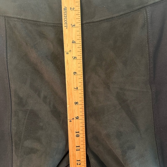 ANTHROPOLOGIE NWT Sz 32 Faux Suede Leather Patch Ankle Zipped Slim Pant Pull On - Picture 13 of 16